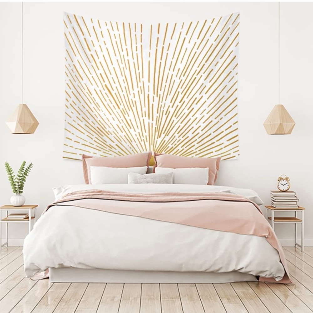 Abstract Sunrise/Sunset Retro Natural Landscape Art Tapestry Home/Bedroom Decor - Picture 2 of 5